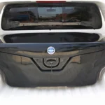 Premium black fiberglass luggage box installed in pickup bed by MARKS Pakistan